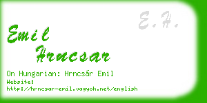 emil hrncsar business card